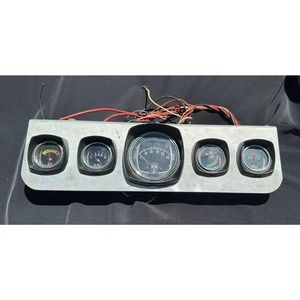 Vintage 1960's Marine Boat Aluminum Dash Board Gauge Cluster Untested